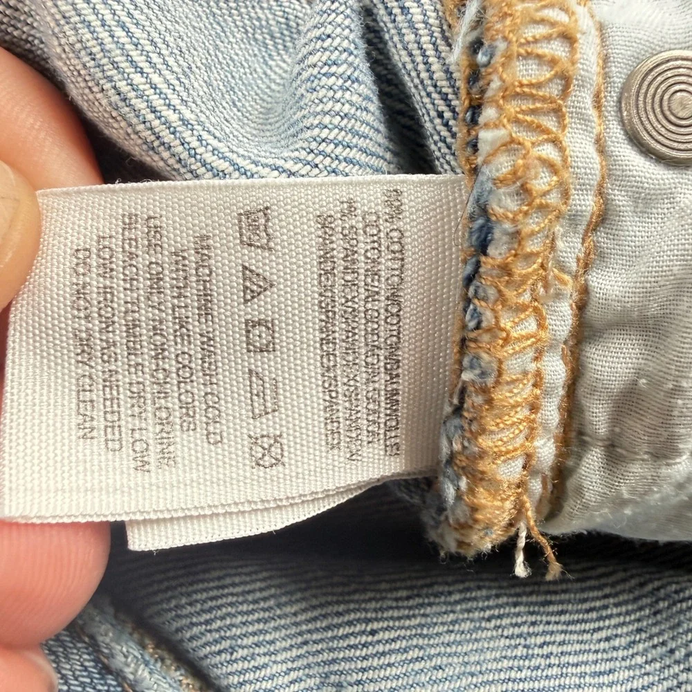 Free People Patchwork Skinny Jeans Womens 27 Blue Festival Distressed Boho Indie